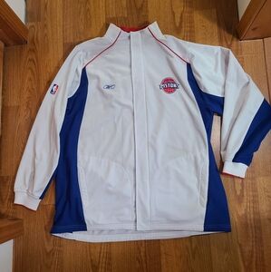 Reebok Detroit Pistons NBA Team Warm-up Jacket Size XL